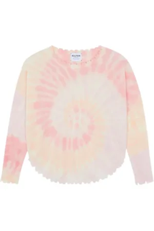 KUJTEN Truien, Dames, Roze, M, Sunny Cashmere Tie & Dye Sweater