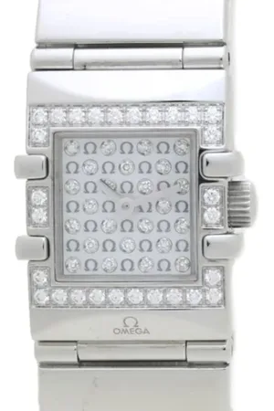 Omega Pre-owned, Dames, Wit, ONE Size, Pre-owned Stainless Steel watches