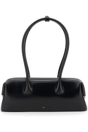OSOI Tassen, Dames, Zwart, ONE Size, Leer, Brede zwarte schoudertas