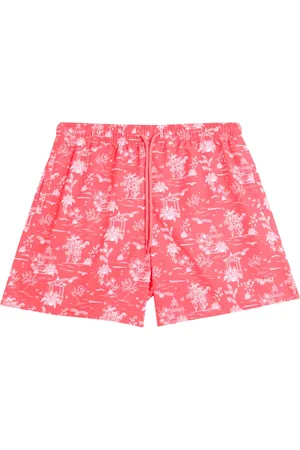 Lyle & Scott Badkleding, Heren, Rood, XS, Zwemkleding Botanische Tuin Print Zwembroek