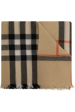 Burberry Accessoires, unisex, , ONE Size, Wol, Wollen sjaal met ruitpatroon