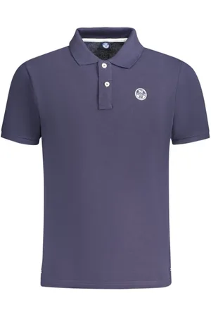 North Sails Tops, Heren, Paars, M, Katoen, Blauw Katoenen Heren Polo Shirt