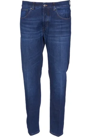 Dondup Jeans, Heren, Blauw, W36, Donkerblauwe Jeans, Vervaagd Effect, Taps Toelopende Pijp