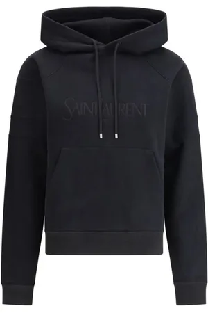 Saint Laurent Sweatshirts & Hoodies, Dames, Zwart, S, Hoodie met geborduurd logo
