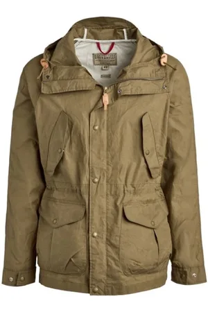 MANIFATTURA CECCARELLI Jassen, Heren, Groen, M, Katoen, Gewaxte Katoenen All Season Jas