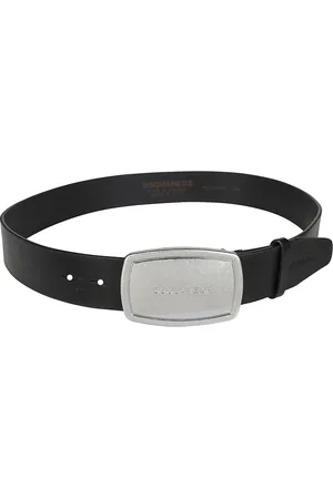 Dsquared2 Accessoires, Heren, Zwart, 95 CM, Leer, Logo Plaque Riem