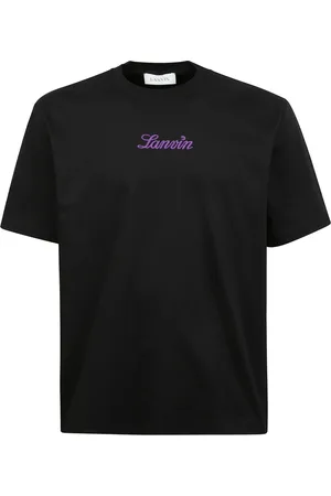 Lanvin Tops, Heren, Zwart, 3Xl, Katoen, Geborduurd katoenen T-shirt