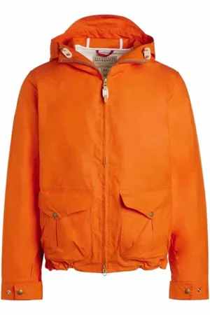 MANIFATTURA CECCARELLI Jassen, Heren, Oranje, M, Katoen, Gewaxte Katoenen Blazerjas Oranje