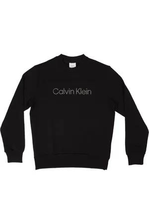 Calvin Klein Sweatshirts & Hoodies, Heren, Zwart, XL, Polyester, Geborduurde logo sweatshirts en hoodies