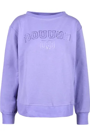 Douuod Woman Sweatshirts & Hoodies, Dames, Paars, L, Katoen, Sweatshirts Hoodies