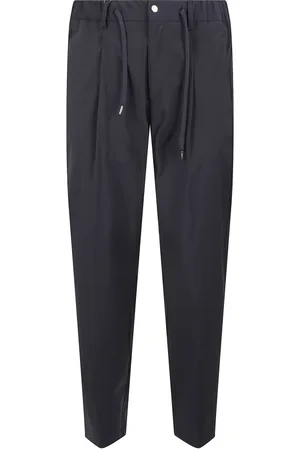 HERNO Broeken, Heren, Zwart, L, Slim Fit Trekkoordbroek