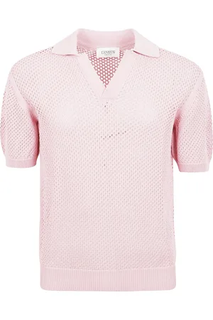 LANEUS Tops, Heren, Roze, L, Gebreid Poloshirt