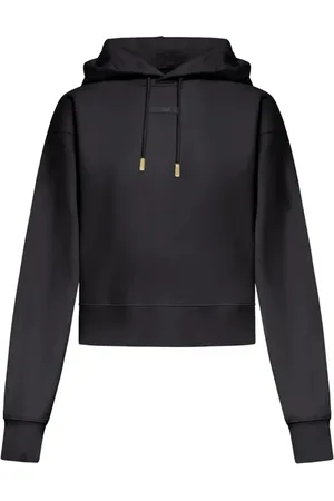 Jacquemus Sweatshirts & Hoodies, Dames, Zwart, XS, Katoen, Zwarte Sweatshirt Dames Casual Stijl
