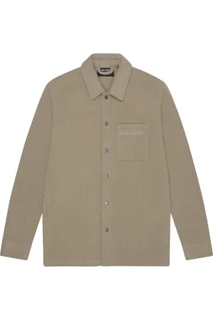 Lyle & Scott Jassen, Heren, , M, Polyester, Geborduurde Fleece Overshirt