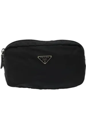 Prada Pre-owned, Dames, Zwart, ONE Size, Pre-owned Fabric clutches