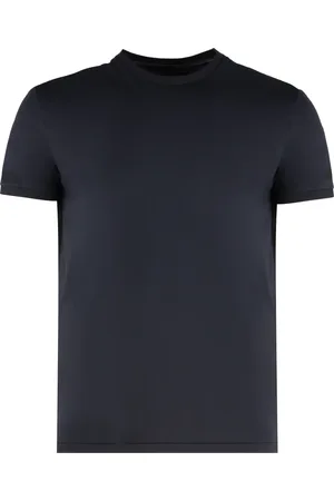 RRD Tops, Heren, Blauw, XL, Ribbed Hemline Techno Fabric T-shirt