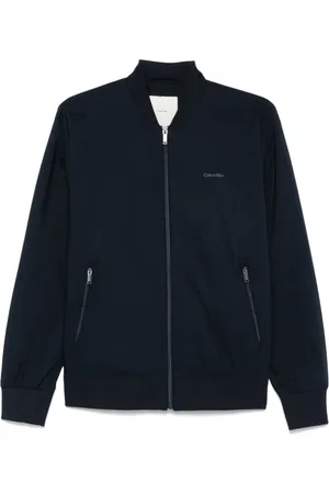 Calvin Klein Jassen, Heren, Blauw, S, Polyester, Navy Blauw Rits Baseball Jack