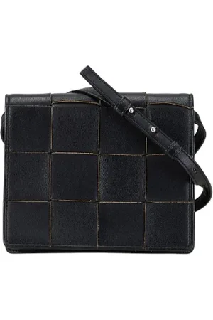 Bottega Veneta Pre-owned, Dames, Zwart, ONE Size, Pre-owned Leather crossbody-bags