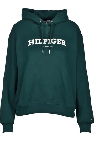 Tommy Hilfiger Sweatshirts & Hoodies, Dames, Groen, XL, Katoen, Sweatshirts Hoodies
