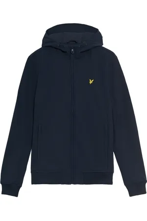 Lyle & Scott Jassen, Heren, Blauw, L, Softshell Fleece Back Jas