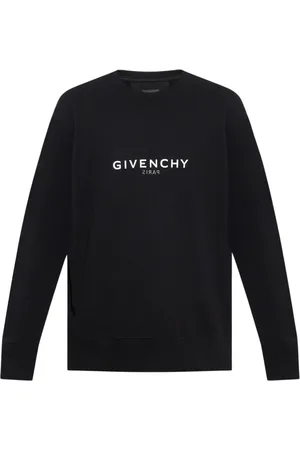 Givenchy Sweatshirts & Hoodies, Heren, Zwart, L, Katoen, Reverse Crewneck Sweatshirt