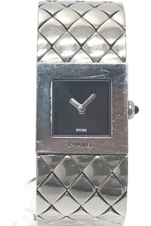 CHANEL Pre-owned, Dames, Zwart, ONE Size, Pre-owned Metal watches