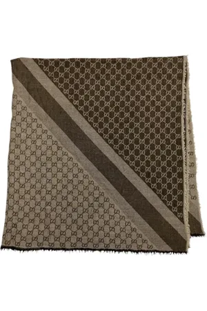 Gucci Pre-owned, Dames, Bruin, ONE Size, Wol, Pre-owned Wool scarves