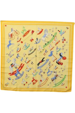 Hermès Pre-owned, Dames, Veelkleurig, ONE Size, Pre-owned Silk scarves