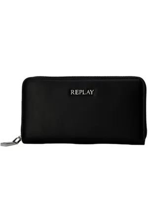 Replay Accessoires, Dames, Zwart, ONE Size, Polyester, Grote portemonnee met polyester voering