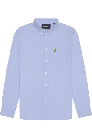 Lyle & Scott Overhemden, Heren, Blauw, M, LS Geweven Overhemden Plain Oxford Overhemd