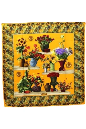 Gucci Pre-owned, Dames, Veelkleurig, ONE Size, Pre-owned Silk scarves