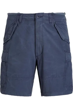 Ralph Lauren Korte broeken, Heren, Blauw, W31, Katoen, Blauwe Cargo Shorts Ss 25