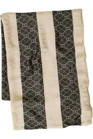 Twin-Set Accessoires, Dames, Veelkleurig, ONE Size, Polyester, Bicolor Jacquard Stola met Oval T Logo