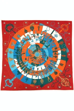 Hermès Pre-owned, Dames, Veelkleurig, ONE Size, Pre-owned Silk scarves