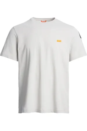 Parajumpers Tops, Heren, Grijs, M, Katoen, Tape Tee Grijs T-shirts en Polo