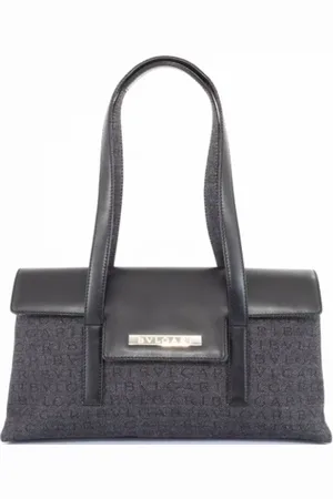 Bvlgari Pre-owned, Dames, Zwart, ONE Size, Leer, Pre-owned Canvas shoulder-bags
