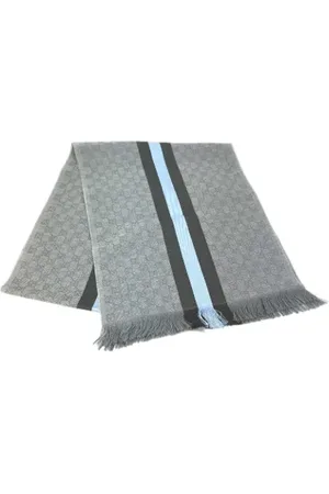 Gucci Pre-owned, Dames, Grijs, ONE Size, Pre-owned Silk scarves