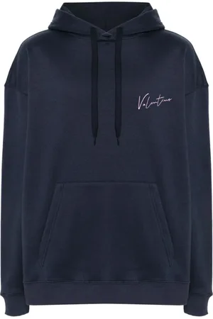 VALENTINO Sweatshirts & Hoodies, Heren, Blauw, L, Katoen, Blauwe Logo Sweatshirt voor Mannen
