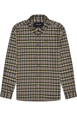 Lyle & Scott Overhemden, Heren, Veelkleurig, L, Katoen, Geruit Flanellen Overhemd