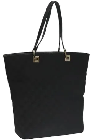 Gucci Pre-owned, Dames, Zwart, ONE Size, Leer, Tweedehands Canvas handtassen