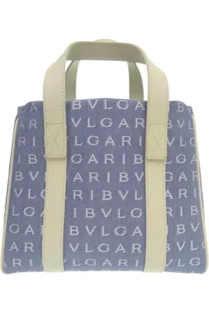 Bvlgari Pre-owned, Dames, Blauw, ONE Size, Pre-owned Canvas totes