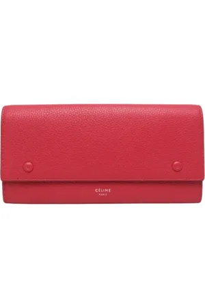 Céline Pre-owned, Dames, Rood, ONE Size, Leer, Tweedehands leren portemonnees