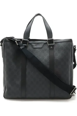 Gucci Pre-owned, Dames, Grijs, ONE Size, Leer, Tweedehands Canvas handtassen