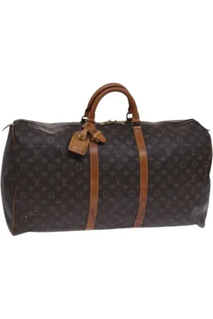 LOUIS VUITTON Pre-owned, Dames, Bruin, ONE Size, Leer, Tweedehands Canvas Louis Vuitton tassen