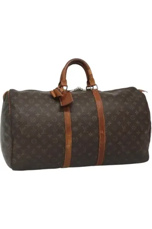 LOUIS VUITTON Pre-owned, Dames, Bruin, ONE Size, Leer, Tweedehands Canvas Louis Vuitton tassen