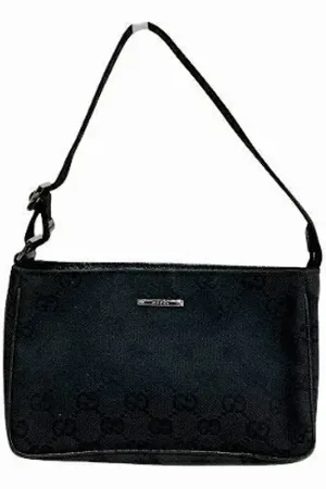Gucci Pre-owned, Dames, Zwart, ONE Size, Leer, Pre-owned Canvas gucci-bags