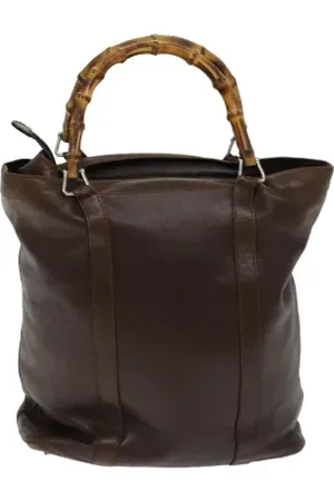 Gucci Pre-owned, Dames, Bruin, ONE Size, Tweedehands leren handtassen