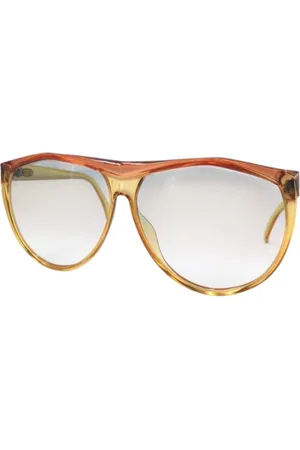Dior Pre-owned, Dames, Geel, ONE Size, Pre-owned Plastic sunglasses