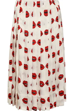 Khaite Rokken, Dames, Veelkleurig, S, Rayon, Gedrukte Geplooide Rok Cuprammonium Rayon