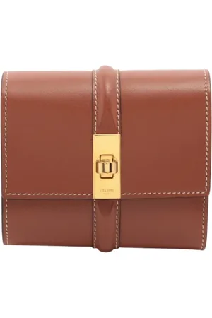 Céline Pre-owned, Dames, Bruin, ONE Size, Leer, Tweedehands leren portemonnees
